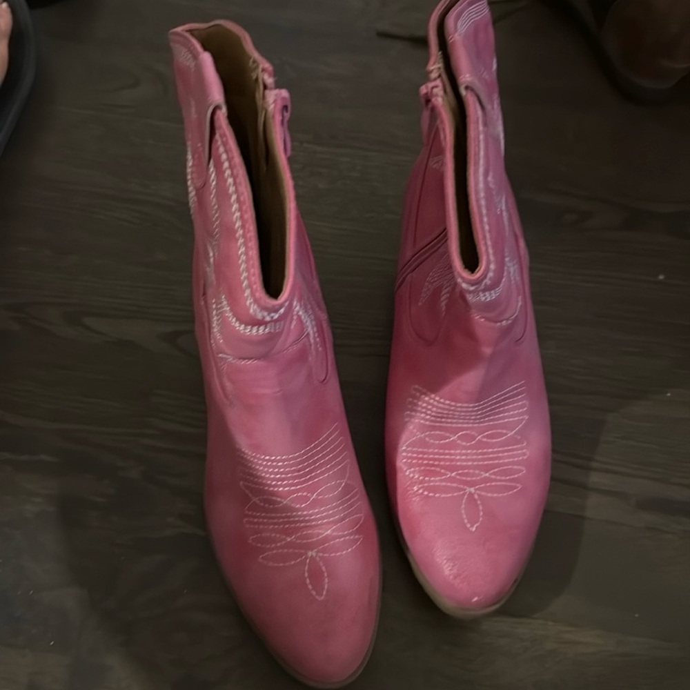 Hot pink boots Worn once